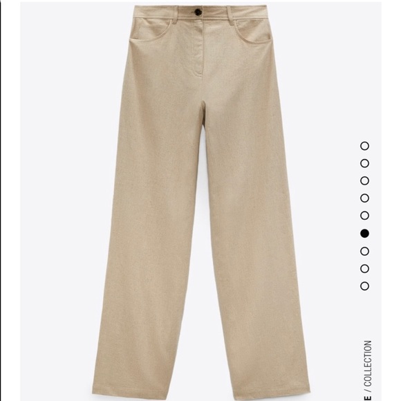SOLD! ZARA Linen Blend Pants S - Picture 2 of 10